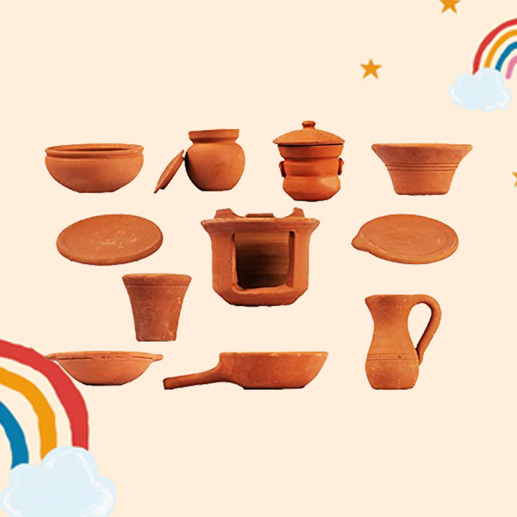 Clay  Real Kitchen Cooking Play Set for Kids