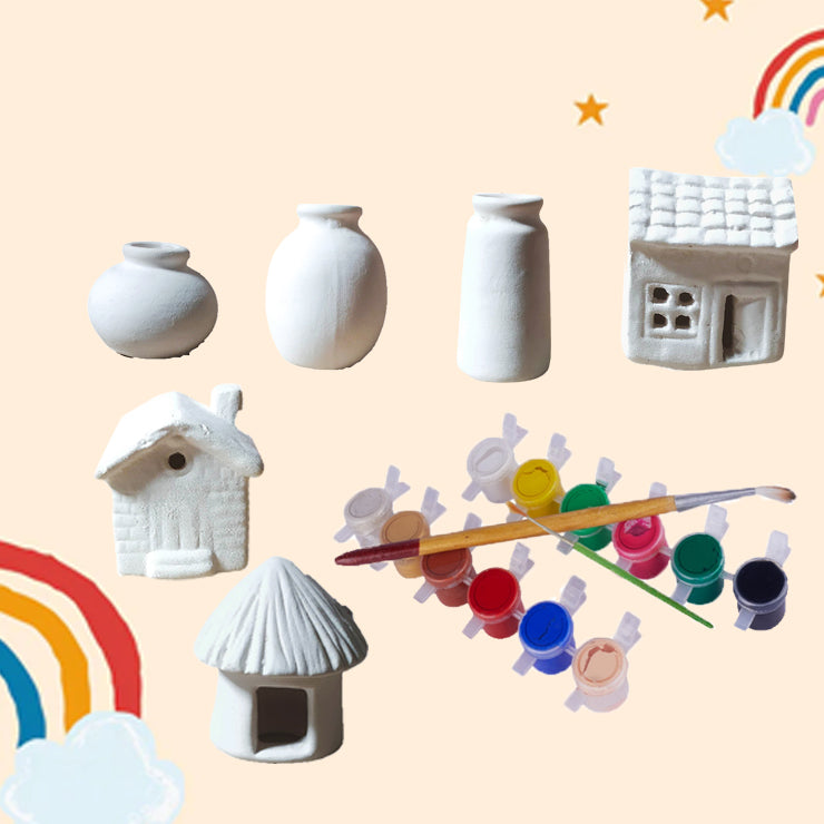 Kids Pottery Coloring Sets